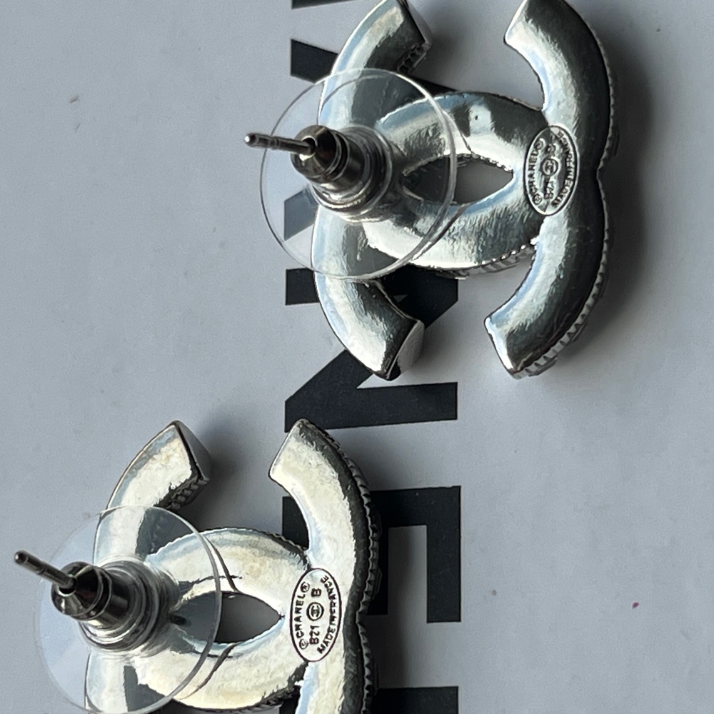 Chanel Silver Earrings - Picture 4 of 6
